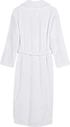 Vista 4 de NY Threads - Bata de baño de vellón para mujer con cuello tipo chal, bata larga y suave