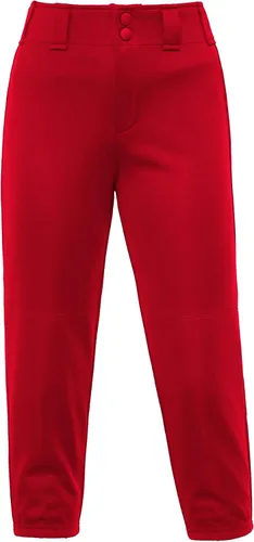 Vista 2 de Stelle Pantalones de sóftbol para niñas, pantalones de béisbol para jóvenes, pantalones de lanzamiento rápido con bolsillos, camiseta para niños