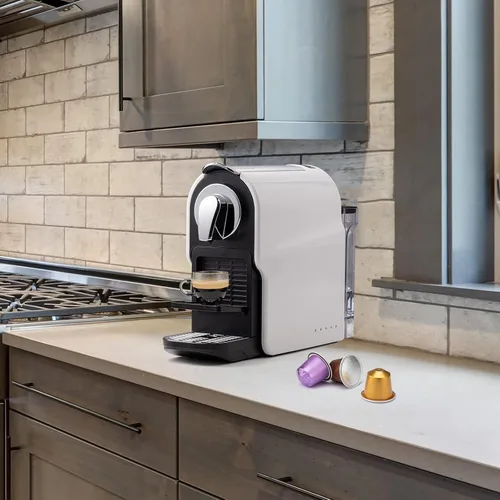 Vista 7 de beanglass Mini máquina de café expreso compatible con cápsulas NS Original Line, cafetera compacta de cápsulas con bomba de alta presión de 20