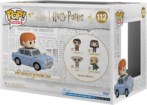 Vista 4 de Funko ¡Pop! Ride Super Deluxe: Harry Potter: 20 aniversario de la Cámara Secreta - Ron Weasley en Flying Car, multicolor