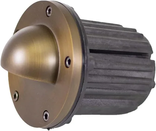 Vista 16 de Luz de pozo de latón de 12 V (parte superior abierta) con bombilla LED MR16 blanca cálida de 5 W 2700 K para iluminación de paisaje de bajo voltaje