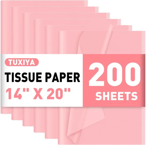 Vista 9 de TUXIYA 200 hojas de papel de seda verde para bolsas de regalo, 14 x 20 pulgadas, papel de seda verde a granel para envoltura de regalo, relleno