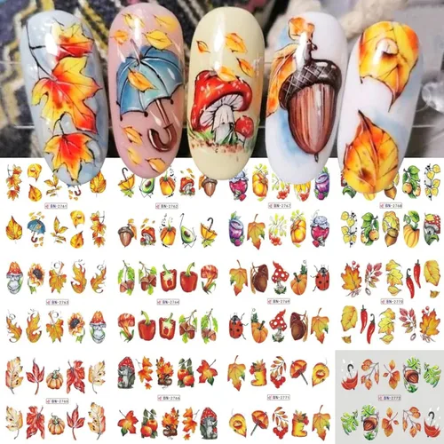 Vista 22 de 5 hojas de calcomanías de arte de uñas de mariposa, 3D coloridas mariposas, suministros de arte de uñas, mariposas, flores, calcomanías Con