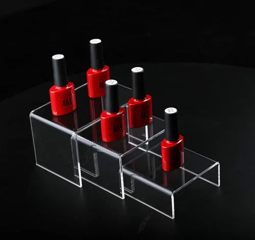 Vista 4 de Jusalpha Soporte rectangular de acrílico transparente de 6 piezas para la Shelf Showcase Fixtures for Jewelry, Display Stand for Amiibo Funko POP