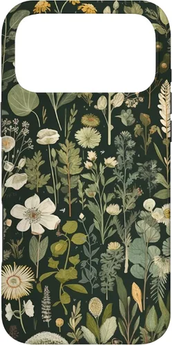 Vista 22 de Olive Green Boho Botanical Wildflowers Funda para iPhone 17