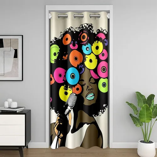 Vista 27 de Castle Fairy Cowboy Boots Door Curtain for Doorways Privacy Bohemia Musical Guitar Doorway Curtain Western Rustic Cowgirl All Season Blackout