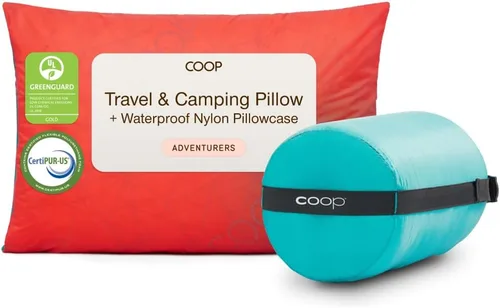 Vista 10 de Coop Home Goods Almohada de Viaje Ajustable Original y Protector de Almohada Impermeable Bundle Gris con Saco Compresible, Espuma Viscoelástica