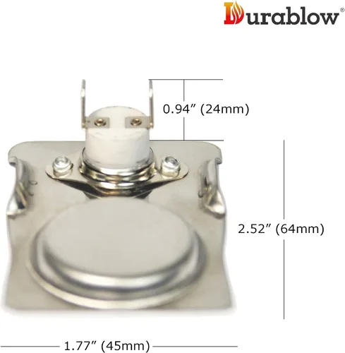 Vista 2 de Durablow MFB TS120 - Ventilador de estufa de chimenea, termostato magnético de cerámica, interruptor automático encendido a 120 °F (122.0 °F)