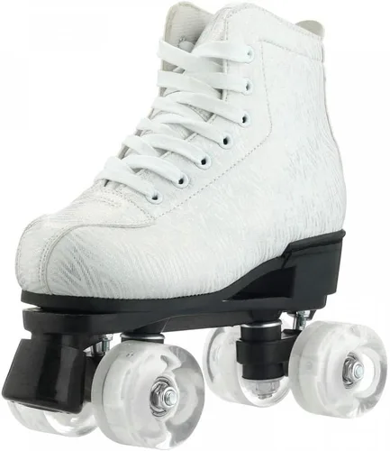 Vista 2 de MilkyWay Patines unisex de doble fila, cuatro ruedas, patines altos, patrón de rayos, para principiantes, mujeres, hombres, niños y niñas