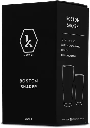 Vista 3 de Juego de coctelera Boston de Kotai (pesado) (plateado)