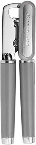 Vista 7 de KitchenAid Classic - Abrelatas y sacacorchos multifunción de fácil uso, rueda de corte de acero inoxidable ultra afilada, mangos ergonómicos suaves