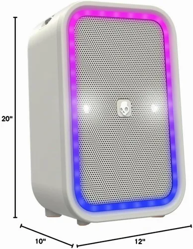 Vista 10 de Skullcandy Stomp - Altavoz Bluetooth - Altavoz portátil inalámbrico impermeable IPX7, con modos de espectáculo de luz LED y estroboscópico, batería