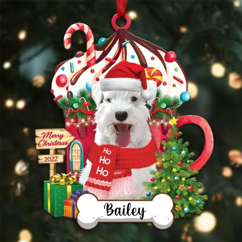 Vista 47 de Amantes de los perros de Navidad – Navidad de perros disponibles para muchos perros Shi Tzu – Adorno con forma personalizada, adorno de Navidad