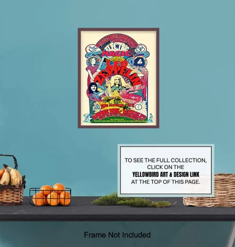 Vista 7 de Póster de Led Zeppelin - Decoración psicodélica de habitación 8x10 - Regalos de Led Zeppelin - Pósteres de conciertos - La canción permanece igual