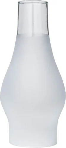 Vista 4 de B&P Lamp® Base de 3 pulgadas por 8 1/2 pulgadas de altura de vidrio transparente de aceite o queroseno lámpara chimenea