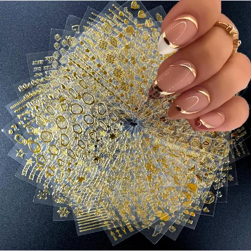 Vista 10 de 30 hojas de calcomanías de uñas del 4 de julio para arte de uñas, Día de la Independencia, calcomanías de arte en 3D, autoadhesivas, bandera