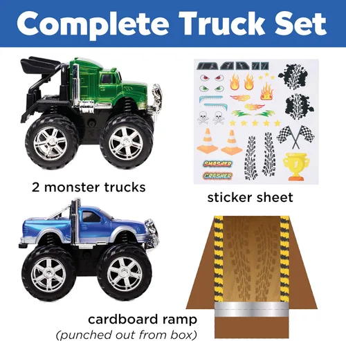 Vista 4 de Creativity for Kids Kit de manualidades Monster Trucks: personaliza 2 juguetes de Monster Truck, manualidades y manualidades para niños, juguetes