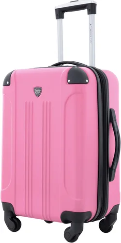 Vista 4 de Travelers Club Chicago - Equipajes giratorios y extensibles rígidos, Rosa encendido
