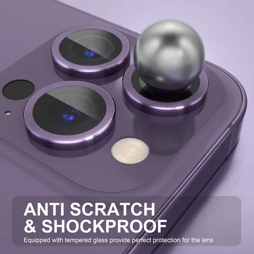 Vista 45 de Choiche Compatible para iPhone 16 Pro/iPhone 16 Pro Max Protector de Lente de Cámara, Vidrio Templado 9H Protector de Pantalla de Cubierta de Cámara