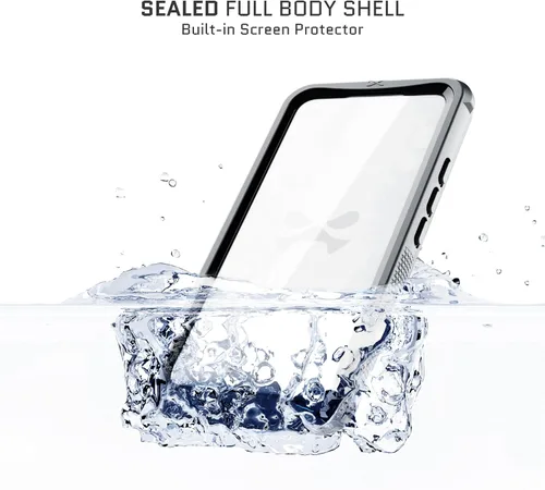 Vista 3 de Ghostek Nautical - Funda impermeable para Galaxy S23 con protector de pantalla y cámara, funda con clip para cinturón, protección resistente