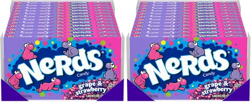 Vista 9 de Nerds Caramelos, sabor uva y fresa, 5 onzas, cajas de caramelos para cine y teatro (paquete de 12)