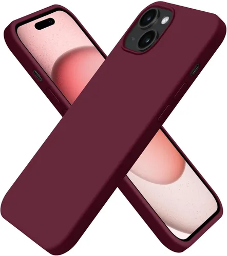 Vista 9 de Funda de silicona líquida delgada para iPhone 15 Pro, funda protectora a prueba de golpes de 6.1 pulgadas, protección antiarañazos contra caídas