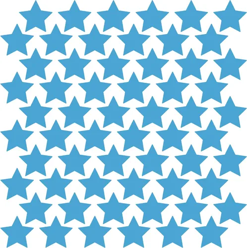 Vista 23 de LiteMark Calcomanías de vinilo mate extraíbles con diseño de estrella Blanco