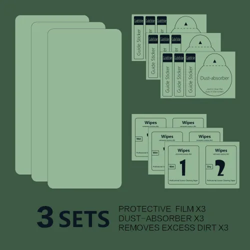 Vista 7 de Paquete de 3 protectores de pantalla para One-Plus 7 Pro, antiarañazos, dureza 9H, cobertura completa para One-Plus 7 Pro Black Bordes de seda