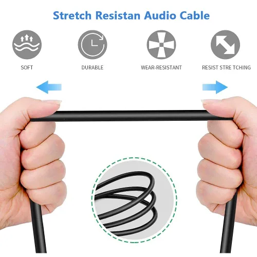 Vista 5 de Yabeda XLR a adaptador de audio estéreo hembra de 1/4 pulgadas, cable convertidor de conector TRS XLR de 3 pines a un cuarto de pulgada - 10 pies