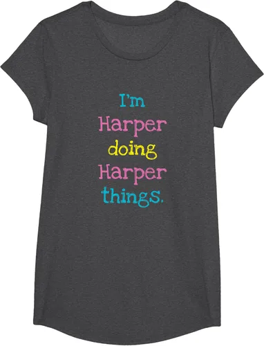 Vista 47 de Harper - Camiseta de regalo para niños con texto personalizado