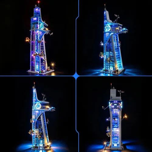 Vista 8 de Kit de iluminación LED para Lego 76269 Marvel Avenger Tower Building Set (sin modelo), juego de luces compatibles con Marvel Lego 76269 - sin juego