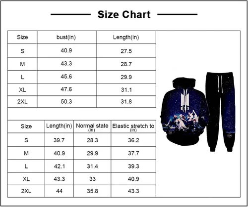 Vista 2 de Conjunto de sudadera con capucha y pantalón para hombre y mujer con estampado 3D unisex
