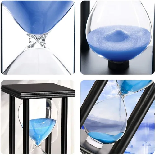 Vista 7 de Lodunsyr Reloj de Arena Temporizador de 30 Minutos para Decoración de Ornamentos Navidad Año Nuevo Cumpleaños Té Mesa de Café Estante de Libros