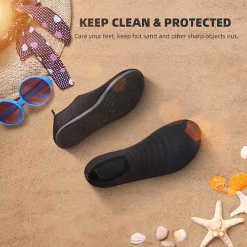 Vista 2 de ATHMILE Zapatos de agua para mujeres y hombres, calcetines de secado rápido, para playa, natación, piscina, río, yoga, lago, surf, deportes