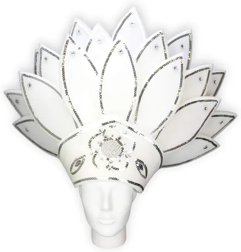 Vista 102 de Foam Party Hats: Feathers Princess Crown – Handmade Fancy Feather Crown for Weddings, Parties & Costumes