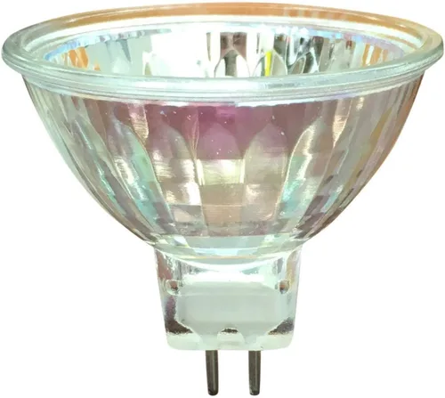 Vista 3 de Bombillas halógenas MR16 de 10 vatios y 12 voltios, 120 lúmenes, haz ancho bi pin de 4000 horas de vida, 2700 K blanco cálido reflector de precisión