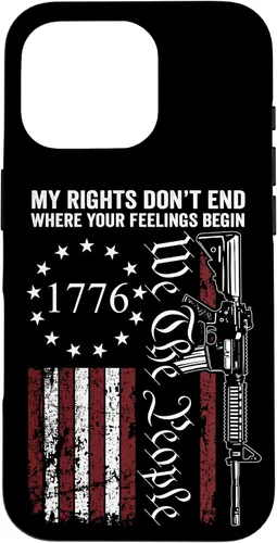 Vista 20 de My Rights Don't End Where Your Feelings Begin USA Gun Flag Case for iPhone 17