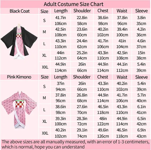 Vista 7 de Kitimi Kamado Anime Cosplay Costume Kimono Outfit, Anime Costume Adult Halloween Costume, Halloween Costume for Women Men