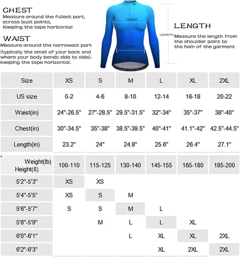 Vista 6 de Wulibike Maillot de ciclismo para mujer, manga larga, con bolsillos