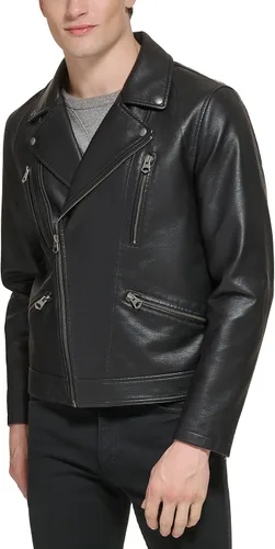 Vista 5 de Levi's Chaqueta de moto de piel sintética para hombre
