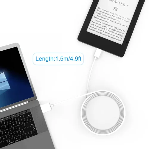 Vista 7 de Cable micro USB para Kindle Paperwhite de todas las generaciones, Fire HD 7/8/10, Fire, Oasis, Scribe, cable de carga micro USB para Samsung Galaxy