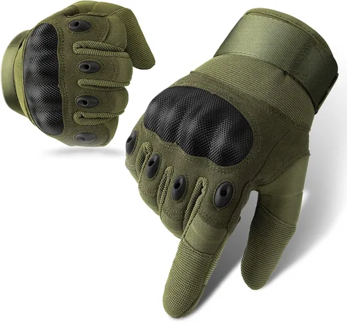 Vista 11 de Cierto Guantes de motocicleta para hombres y mujeres, guantes de conducción para pantalla táctil con protector de nudillos duro, palma