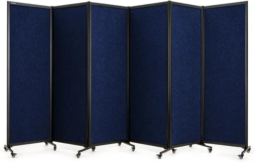 Vista 22 de Room Partition 2.0 Versión de actualización,6'L* 6'7"H,3 Panel, Beige Freestanding Rolling Dividers with Wheels,Office privacy screen Divider Wall