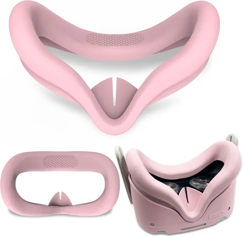 Vista 5 de JYMEGOVR for Oculus Quest 2 Controller Silicone Cover Protective Case Set Accessories for Meta VR Multi Colors Soft Shell Skin Pink