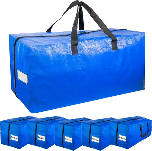 Vista 7 de Paquete de 4 bolsas de mudanza extra grandes con asas reforzadas para Paquete de 4