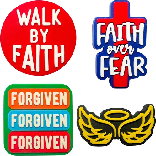 Vista 4 de 12 dijes cristianos para zapatos, accesorios y alfileres - Regalos para mujeres, adolescentes, niñas, niños y adultos Dijes de zapatos de Jesús