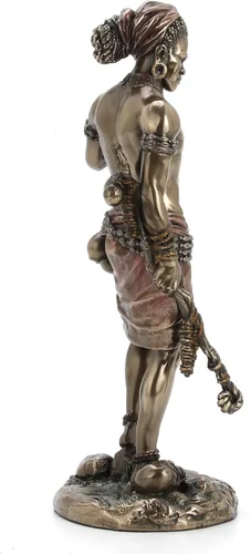 Vista 5 de Veronese Design Eshu The Divine Trickster God of The Yoruba - Estatua de acabado de bronce antiguo de resina fundida en frío de 8.5 pulgadas