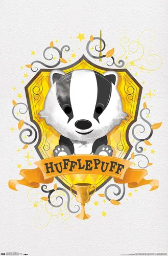 Vista 9 de Trends International Wizarding World: Harry Potter-Hufflepuff - Póster de pared, 14.725 x 22.375 pulgadas, versión enmarcada de madera de granero