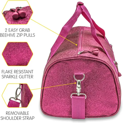 Vista 5 de Bixbee Bolsas de lona para niños, rubí frambuesa (Ruby Raspberry), L, Bolsa de lona