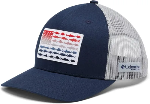 Vista 65 de Columbia Gorra de bola de malla Bandera antigua de malva/blanco/pescado